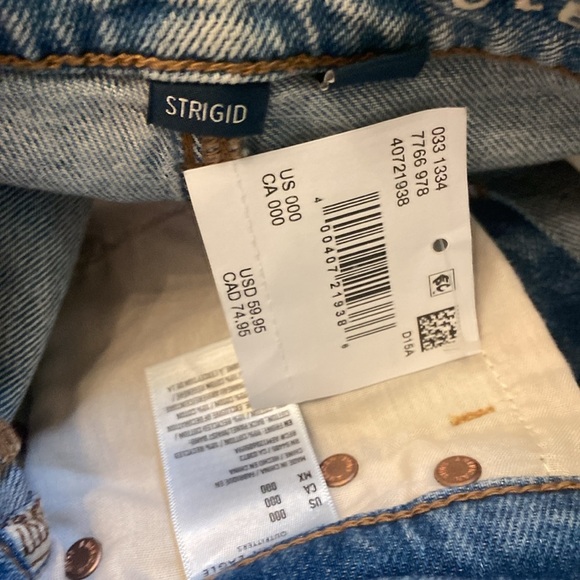 American Eagle Strigid Mom Jean Shorts Sz 000 NEW - Picture 2 of 2